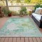 Homeroots 5' X 8' Beige Teal Blue And Ivory Abstract Washable Indoor Outdoor Area Rug 630808 - alternate 6