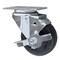 Service Caster 3.5 Inch SS Hard Rubber Wheel Swivel Top Plate Caster with Brake SCC-SS20S3514-HRS-TLB - alternate 1
