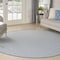 Homeroots 8' Ivory And Blue Round Geometric Indoor Outdoor Area Rug 552329 - alternate 6