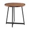Homeroots 21.66" X 21.66" X 22.05" Round Side Table In American Walnut And Black 370460 - alternate 7