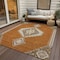 Homeroots 10' X 14' Copper Brown And Ivory Oriental Washable Indoor Outdoor Area Rug 598399 - alternate 8