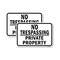 Signmission No Trespassing Private Property Sign, 12'' X 18'' 2 Signs, Heavy Gauge Aluminum, 2PK A-1218-2PACK-24945 - alternate 1