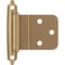 Amerock Cabinet Hinge, 105 deg Hinge Opening, 3/8 in Inset, Self-Closing Close, Champagne Bronze BPR3428CZ - alternate 1