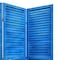 Homeroots 67" Light Blue Folding Three Panel Screen Room Divider 376802 - alternate 6
