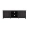 Homeroots 70" Black Wood Enclosed and Open Storage TV Stand 632585 - alternate 7