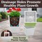 Pure Garden 2-Pack 13.75IN Tall Outdoor Planters for Porch or Patio Decor White Finish 50-PL9941-WHT - alternate 8