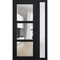 Vdomdoors Front Exterior Prehung FiberGlass Door Clear Glass See-through / Manux 8555 Matte Black Clear Glass MANUX8555EXD-BLK-W36+12 x H80-RH - alternate 4