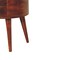 Homeroots 20" Brown Solid Wood Round Two Drawer Nightstand 651563 - alternate 8