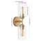 Jonathan Y Giles 16" 2-Light Farmhouse Industrial Iron Cylinder LED Sconce, Brass Gold/Clear JYL9548B - alternate 9