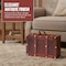 Vintiquewise Wooden Vintage Luggage Trunks - Antique Carry on Suitcase Storage Box with Hinged Lids, Small QI003013.S - alternate 7