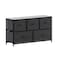 Flash Furniture Harris 5 Drawer Vertical Storage Dresser with Black Cast Iron Frame and Wood Top and Black Easy Pul WX-5L206-W-BK-BK-GG - alternate 1
