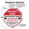 Signmission Security Alert This Property Under, 10 inch X 10 inch, Plastic Sign, 2PK OC-P-2PACK-10-184 - alternate 7