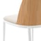 Leisuremod Tule Dining Side Chair with Velvet Seat and White Powder-Coated Steel Frame, Natural Wood/Beige TWCNW18BG - alternate 9