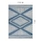World Rug Gallery Contemporary Geometric Stripe Weather Resistant Reversibleindoor/Outdoor Rug 7ft 10in x 10ft Blue WR109BLUE8X10 - alternate 6
