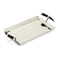 Homeroots 19in Silver Stainless Steel Serving Tray With Horn Handles 388898 - alternate 5