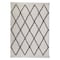 Homeroots 60" X 50" Cream Woven Cotton Geometric Throw Blanket with Fringe 516539 - alternate 1