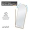 Anzzi Ember Series 74x 34in Framed Arch Fixed Shower Screen Door, Brushed Gold, 8mm Tempered Clear Glass SD-AZ18-01BG - alternate 19