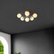 Jonathan Y Olivier Parisian 24" 6-Light Globe Modern Industrial Iron Bistro LED Semi Flush Mount, White JYL9542D - alternate 12