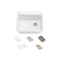 Kohler Riverby 25 undermount single-bowl workstation kitchen sink White 5872-5UPC-0 - alternate 3
