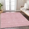 Homeroots 5' X 8' Pink And Ivory Chevron Washable Indoor Outdoor Area Rug 596286 - alternate 8