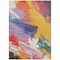 Homeroots 3' X 5' Gold Purple And Teal Blue Abstract Washable Indoor Outdoor Area Rug 611216 - alternate 8