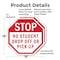 Signmission Stop No Student Drop Off or Pick Up, 18 inch X 18 inch, Plastic Sign, 2PK OC-P-2PACK-18-109 - alternate 7