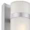 Homeroots Two Light Brushed Silver and White Glass Wall Sconce 398549 - alternate 5