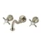 Kingston Brass Double-Handle Wall Mount Bathroom Faucet, Brushed Nickel KS3128BEX - alternate 1