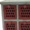 Homeroots 14" Red And White Distressed Wood Four Drawer Desk Organizer 274450 - alternate 4