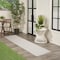 Homeroots 12' Gray And Ivory Geometric Indoor Outdoor Runner Rug 564120 - alternate 7