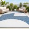 Jonathan Y Lucian Modern Geometric Abstract Two-Tone Navy/Cream 4 ft. x 6 ft. Indoor/Outdoor Area Rug TSN302B-4 - alternate 1