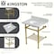 Kingston Brass 30-Inch Carrara Marble Console Sink with Brass Legs and Shelf, 8-Inch, 3-Hole KVPB30MBB6 - alternate 2