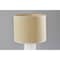 Homeroots 24" White Ceramic Cylinder Table Lamp With Beige Drum Shade 524626 - alternate 7