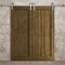 Sartodoors Modern Double Barn Door 64 x 80 inches, Ego 5006 Marble Oak, 13FT Silver Rail Track Set, Solid Pa EGO5006DB-S-DMR-64 - alternate 5