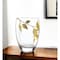 Homeroots 12" Clear And Gold Leaves Oval Crystal Glass Table Vase 375732 - alternate 2