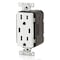 Leviton USBReceptacle, 15A, 1/2hp, Wht, Thrmplstc T5637-W - alternate 5