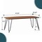 Leisuremod Elmwood Modern Wood Top Coffee Table with Iron Base, Walnut ET47WN - alternate 6