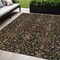 Homeroots 5' X 8' Black Brown And Red Floral Washable Indoor Outdoor Area Rug 604578 - alternate 1