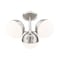 Z-Lite Realm Sphere 3 Light Semi Flush Mount, Brushed Nickel/Matte Opal, 17.25 In W x 10.5 In H 7517-3SF-BN - alternate 5