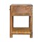 Homeroots 20" Brown Solid Wood One Drawer Nightstand 651836 - alternate 7