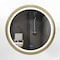 Fab Glass And Mirror Circle LED Mirror for Bathroom, Anti-Fog & Dimmable Touch Switch, 32inches, Gold, Tempered HC32RD-FG - alternate 1
