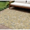 Homeroots 10' X 14' Wheat Blue And Ivory Floral Washable Indoor Outdoor Area Rug 597859 - alternate 1