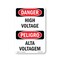 Signmission Safety Sign, OSHA Danger, 7" Height, High Voltage Bilingual, D-57-VPR-1327 OS-DS-D-57-VPR-1327 - alternate 1
