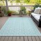 Homeroots 9' X 12' Aqua And Beige Ogee Washable Indoor Outdoor Area Rug 601612 - alternate 7