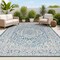 Jonathan Y Sinjuri Medallion Textured Weave Navy/Gray 3 ft. x 5 ft. Indoor/Outdoor Area Rug SMB101B-3 - alternate 1