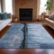 Homeroots 8' X 10' Blue And Charcoal Abstract Washable Indoor Outdoor Area Rug 630468 - alternate 4