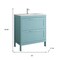 Homeroots 32" Blue Wood Freestanding Bathroom Vanity With White Sink And Two Drawers 627400 - alternate 5