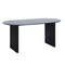Homeroots 67" Black Solid Wood Sled Base Oval Dining Table 712226 - alternate 1