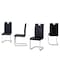 Homeroots Set of Four Black and Silver Faux Leather and Metal Dining Side Chairs, 4PK 719655 - alternate 6