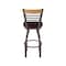 Holland Bar Stool Co Eleanor 25in Swivel Counter Stool with Bronze Finish, Medium Back and Canter Bordeaux Seat 880 - alternate 7